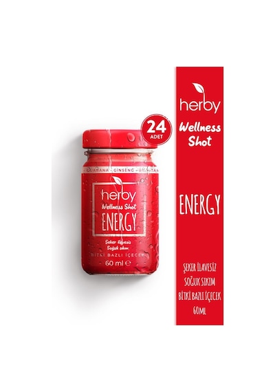 Herby Energy Shot Enerji Bitki Bazlı İçecek X24