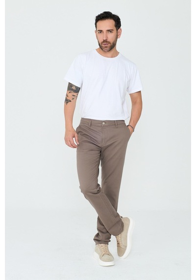 Vizon Regular Fit Erkek Chino Pantolon VİZON