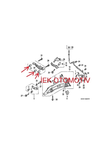 1set 1992-1995 Honda Civic Arka Travers Denge Kol Salıncak Burcu