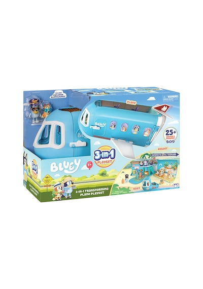 Moose Toys Bluey 3'ü 1 Arada Dönüşen Uçak Oyun Seti 17670