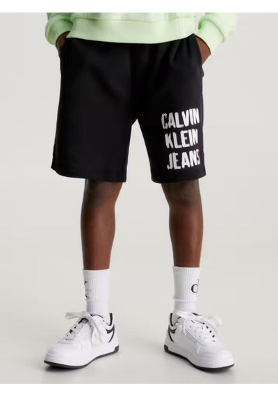 Calvin Klein Pıxel Logo Relaxed S, Beh Siyah Çocuk Şort