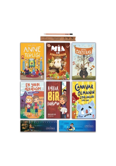 Timaş Çocuk 3. 4. Sınıf - Canım Kendim - Korkak Bir Kahraman - Anne Terliği - Hayal Orkestrası - Mia Set 6 Kitap
