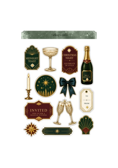 4 Sayfa Yılbaşı Temalı Sticker Set - Christmas Sticker Yeni Yıl -ajanda Scrapbook Journal - 939222331 Diğer