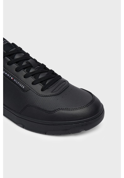 Tommy Hilfiger Deri Sneaker Ayakkabı Erkek Ayakkabı Fm0fm05927 Bds Siyah