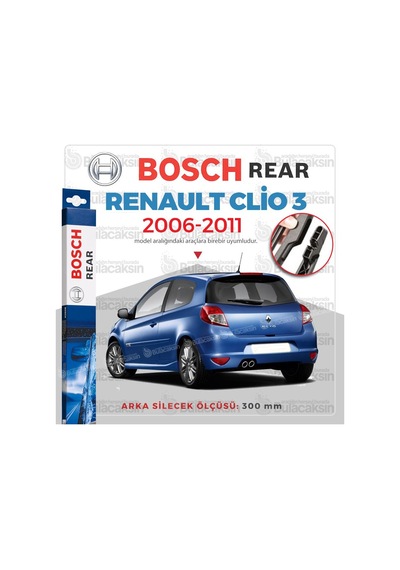 Bosch  Rear Renault Clio 3 2006 - 2011 Arka Silecek - H301