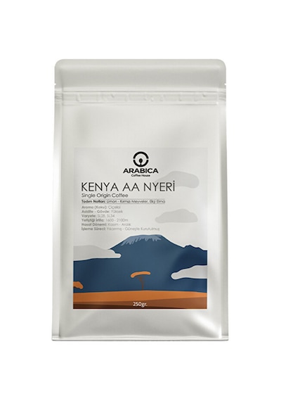 Kenya Aa Natural Kahve 250g Öğütülmüş Kahve Taze Kavrulmuş Espresso