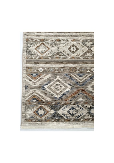Merinos Valeria Serisi Etnik Desenli Salon Oturma Odası Halısı Hav Toz Vermez Dokuma Taban 91008-060 Krem