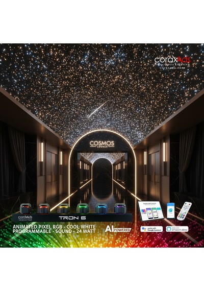 Dış Mekan Ambiyas Fiber Optik Aydınlatma Ip67 Yıldız Kiti - Mini Çok Renkli