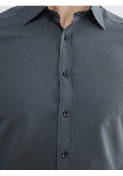 Lcw Busıness Antrasit Slim Fit Poplin Erkek Gömlek