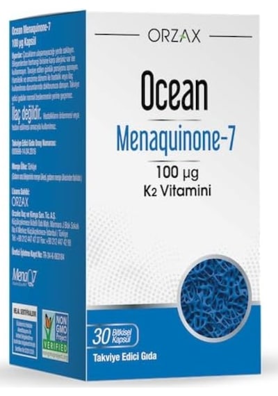 Orzax Ocean Vitamin K2 Mk-7 30 Hard Kapsül 2 Paketi