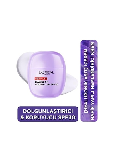Skin Expert L Oreal Paris Revitalift Hyaluronik Asit İçeren Dolgunlaştırıcı Hafif Yapılı Krem Spf30