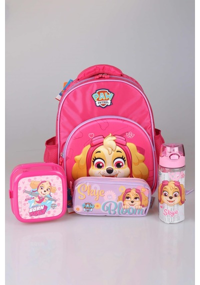 Yeni Sezon Lisanslı Paw Patrol Okulda Macera Koleksiyonu Okul Çantası,kalem Çantası,matara Ve Beslenme Kabı Okul Seti Altın