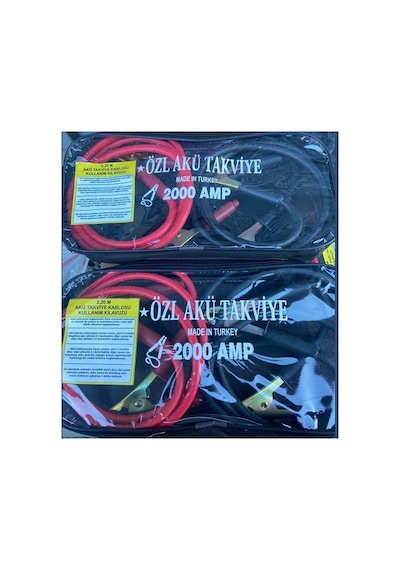 Akü Takviye Kablosu 2000 Amper Araç Akü Bağlantı Kablosu Onkar Otk-24575