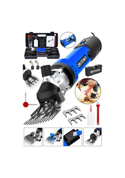 Alman 9900 W Devir Ayarlı Çift Soğutmalı Koyun Kırpma Kırkma Makinesi + 2 Adet Üst Bıçak