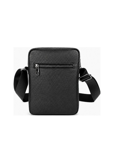 Alphaclub Bag Erkek Siyah Hakiki Deri Postacı El Ve Omuz Çantası Orta Boy