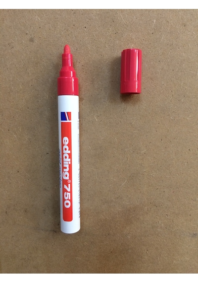 Edding Bilyali Kalici Boya Markör Kalemi Metal Cam Vs Pembe Renk