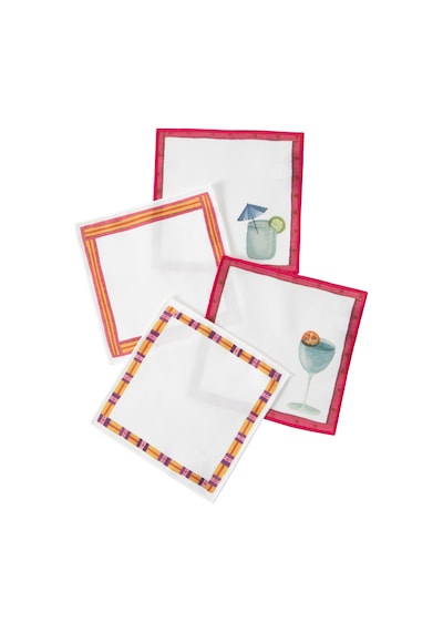 Mudo Home Fresh Fruıt 4'lü Kokteyl Peçete 15x15 Çok Renkli