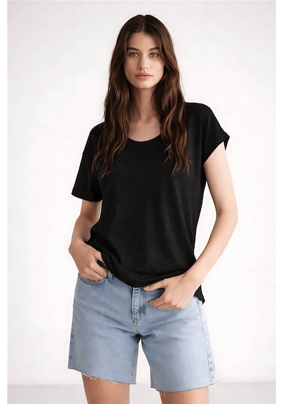 Fashion Friends Simli Bluz Siyah Kadın Bluz 26y0202k1