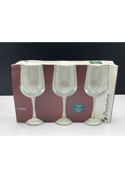 Paşabahçe Casual Cam Kadeh 370 Cc 3'lü Şeffaf