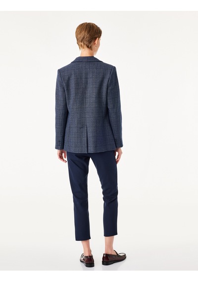 Koton Cepli Düğmeli Slim Fit Normal Bel Cigarette Pantolon Lacivert 7wak40014uw