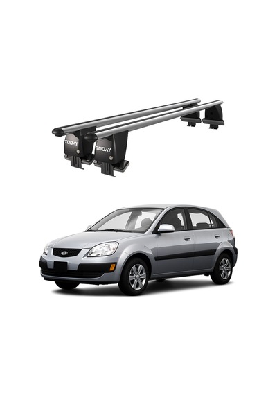 Royal Kia Rio 2005-2011 Uyumlu Gri Kilitli Ara Atkı Port Bagaj Tavan Barı