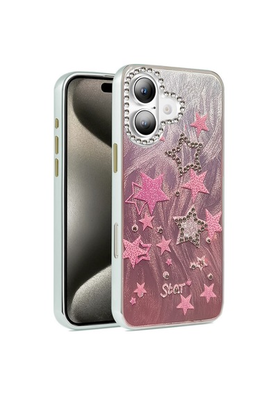 Newface - 102 - Apple iPhone Uyumlu 16 Kılıf Blade Aynalı Desenli Kapak - - Glblseme - Desen 7