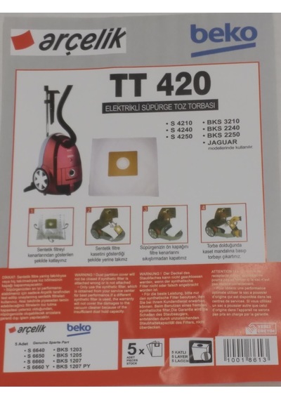 Arçelik Uyumlu Tt 420 Sentetik 3 Paket 15 Adet