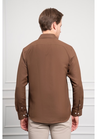 Morven Erkek Kahve Trend İtalyan Yaka Slim Fit Dar Kesim Gömlek 25mc004017400 Kahve Kahve Morven Erkek Kahve Trend İtalyan Yaka Slim Fit Dar Kesim Gömlek 25mc004017400 Kahve Kahve