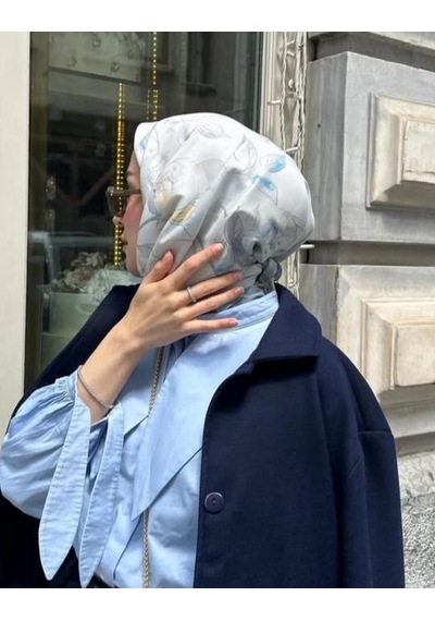 Bushu Dream Twill Eşarp Açık mavi