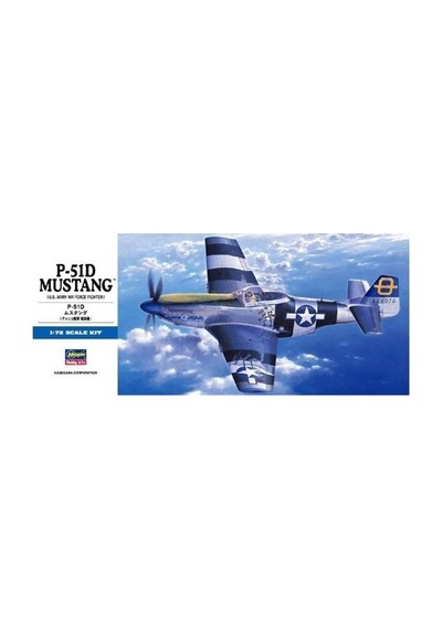 Hasegawa D25 1455 1/72 Ölçek, P-51d Mustang, Savaş Uçağı Plastik Model Kiti