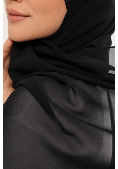 Altobeh Hazır Lüks Pratik Hijablı Şifon Şal Siyah