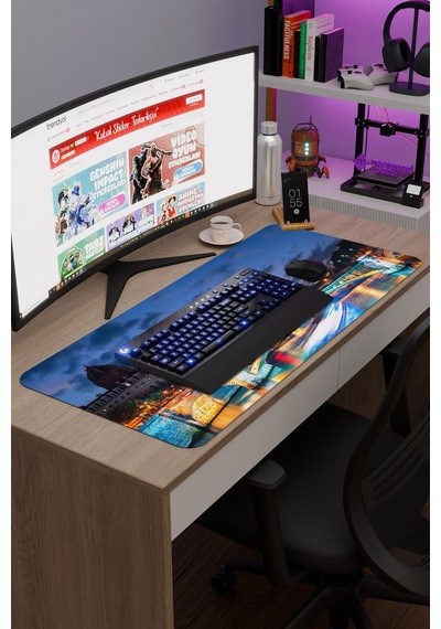 Fransa Paris France V1 90x40 Xxl Gaming Kauçuk Kaymaz Taban Mouse Pad Fare Altlığı