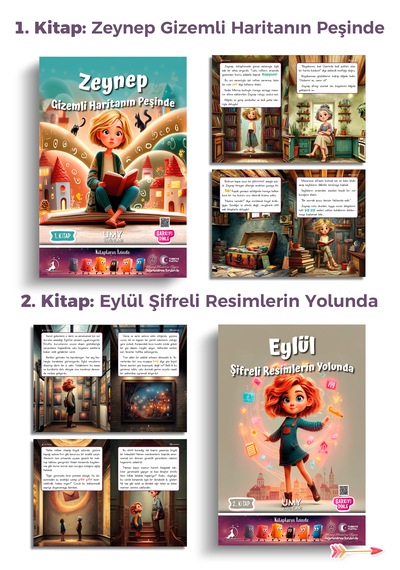 Umy Yayınları Kitapların İzinde Seti 5 Kitap - Çocuklar İçin Hayal Gücü, Dikkat Ve Problem Çözme Becerisi Geliştiren Macera Seti