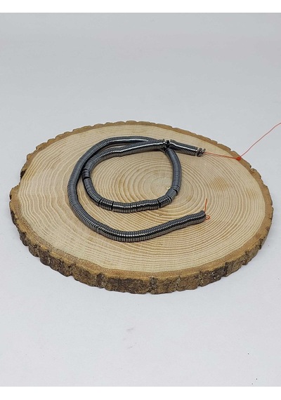 Yasam Tohumu 36805 Hematit Taşı Dizi 6 1 MM Kolye Altın - Siyah
