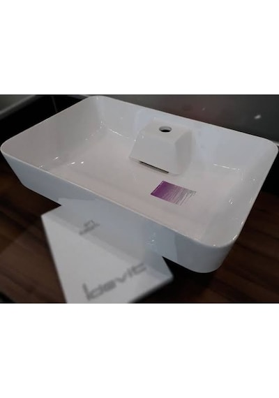 Idevit Slim Dikdörtgen Gizli Gider Çanak Lavabo 60CM Dahil
