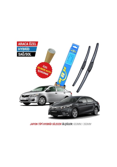 Toyota Corolla Uyumlu Silecek Takımı 2007-2018 Rbw Hybrid