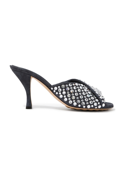 Bottega Veneta Zarif Tasarımlı Blink 80mm Topuklu Mule Terlik Mavi