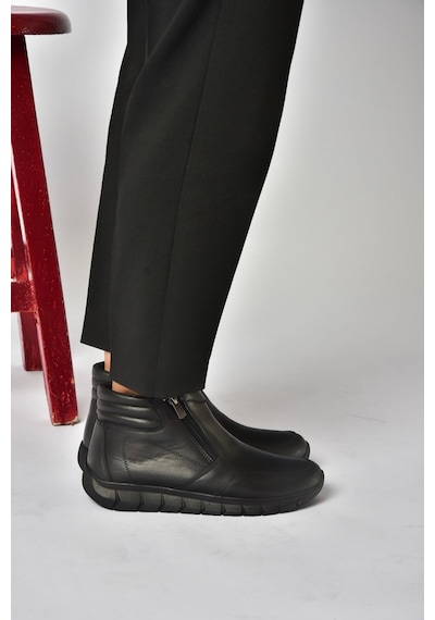 Fox Shoes Z555360803 Siyah Hakiki Deri Comfort Ortopedik Taban Kadın Bot
