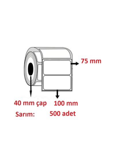 Özsaraç Etiket Pp Opak 100 x 75  500Lü