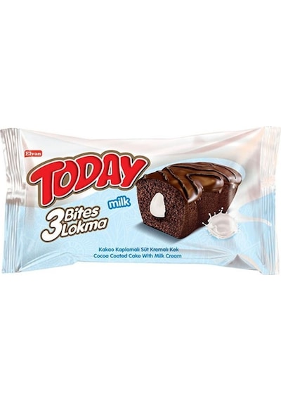 Today 3 Bites Sütlü Kek 40 Gr. 24 Adet (1 Kutu)