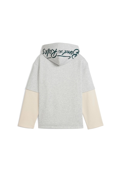 Puma Mid 90s Layered Çocuk Gri Kapüşonlu Sweatshirt Gri