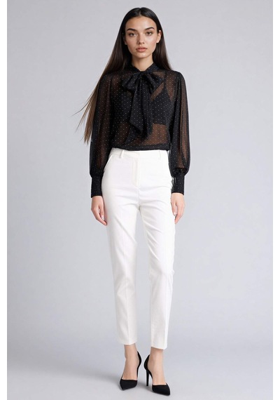 Defacto Overshırt Fıt Fular Yaka Simli Twill Bluz G7960ax26spbk81 Siyah-bk81
