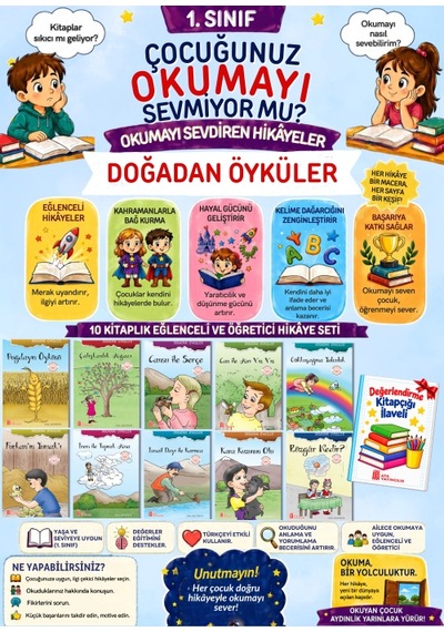 1.sınıflar İçin Okuma Kitabı 10'lu Seri