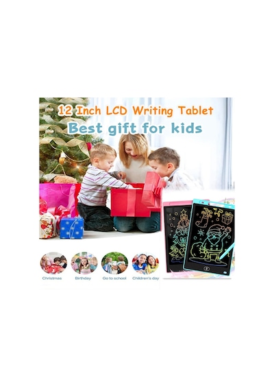 12 İnç Renkli Lcd Ekran Elektronik Çizim Tahtasında Çocuklar İçin Yazma Tableti 12 Inch Green Yeşil