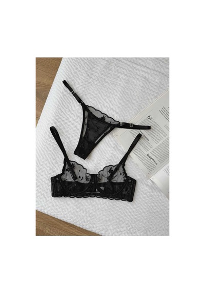 La Linaa Flora Siyah Kadın Bralet Takım Siyah - 609788300 Siyah