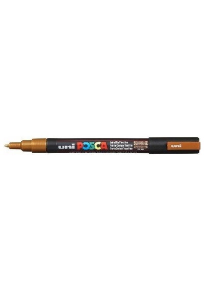Tahtakalehobi Uni Posca Pc-3M Boyama Markörü 0.9-1.3 Mm Metalik Bronz