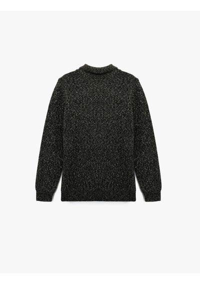 Koton Regular Fit Düğmeli Polo Yaka Triko Kazak Antrasit 6wam70052ht
