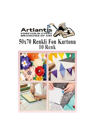 Fon Kartonu 10 Lu 50x70 Cm 2 Paket Arlantis 10 Renk Fon Kartonu 50 70 Okul Sınıf Kreş Anasınıfı