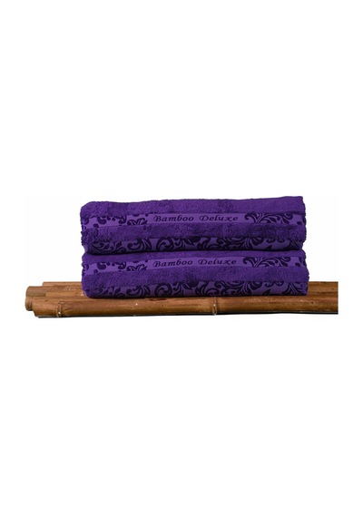 Mulberry Bambu Havlu %100 Organik Bambu Havlu Seti 50 x 90 - 6'lı Paket Premium Ultra Yumuşak Dekoratif Mor