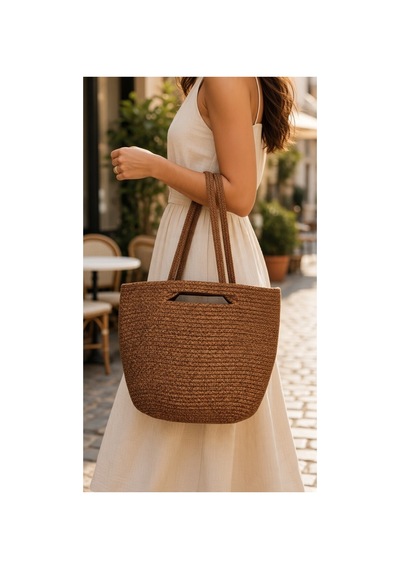 Nakkaş Home Collection Jüt Çanta Kadın Hasır Çanta, Plaj Çantası, Omuz Ve Günlük Kullanım Çantası-kahverengi-32x32 Cm Nakkaş Home Collection Jüt Çanta Kadın Hasır Çanta, Plaj Çantası, Omuz Ve Günlük Kullanım Çantası-kahverengi-32x32 Cm